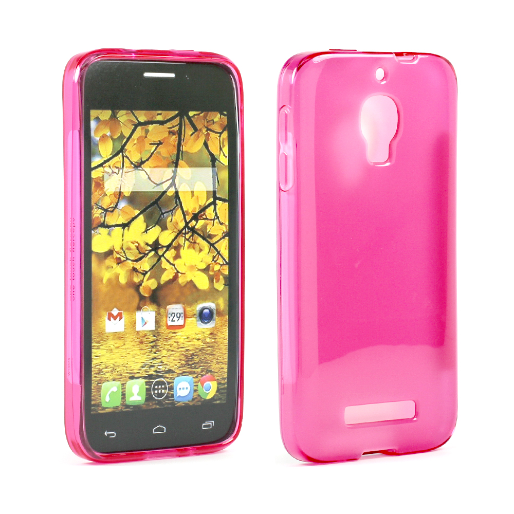 Alcatel ONE Touch Fierce 7024W TPU Gel Case (Hot Pink)